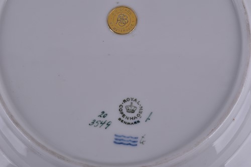 Lot 276 - A set of six 1970s Royal Copenhagen Flora...