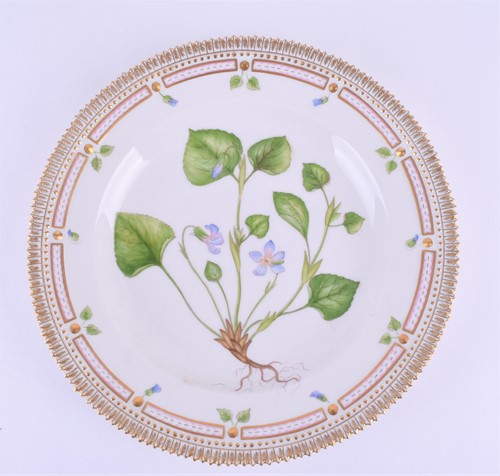 Lot 276 - A set of six 1970s Royal Copenhagen Flora...