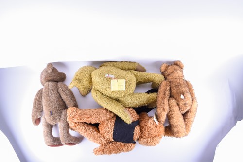 Lot 95 - Four large jointed teddy bears, to include...