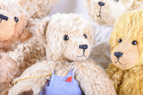 Lot 91 - Six Beechfield jointed bears, to include named...