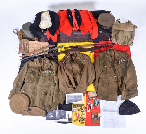 Lot 294 - A large collection of military clothing,...