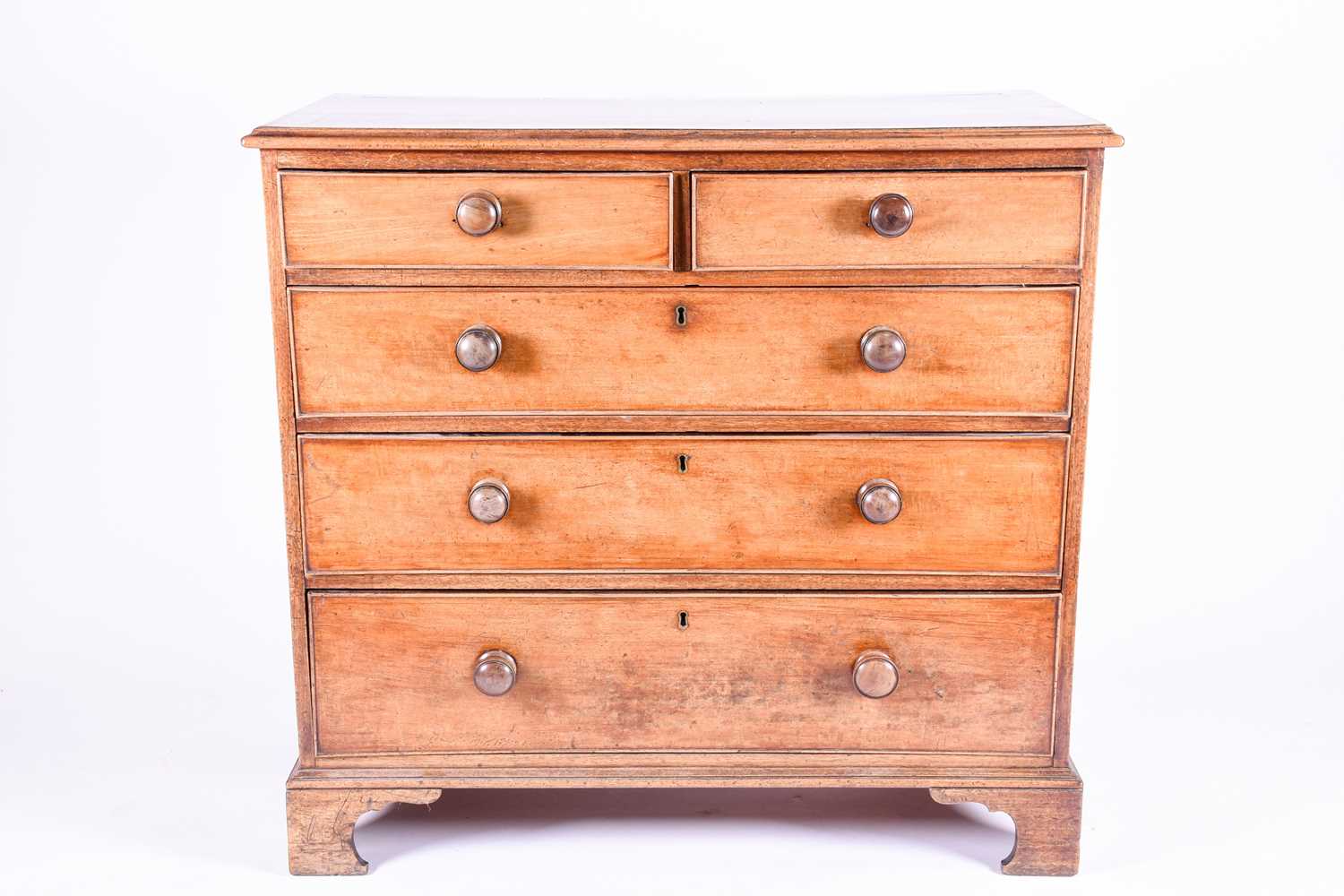 Lot 123 - A Victorian mahogany chest of drawers, with...