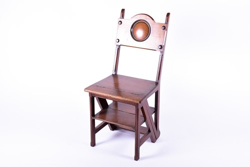 Lot 148 - A Victorian mahogany metamorphic library chair,...
