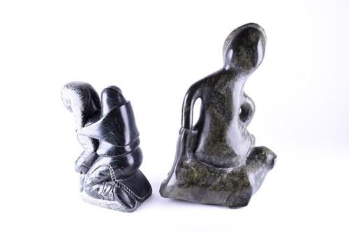 Lot 203 - Two 20th century Alaska Inuit carved abstract...