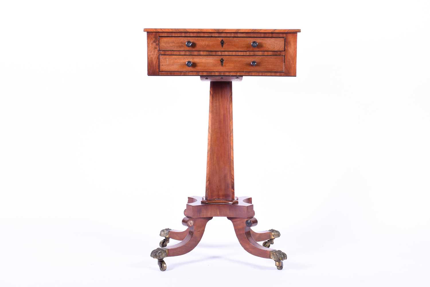 Lot 164 - A Regency mahogany work table, the well...
