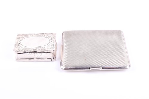 Lot 506 - A silver cigarette case of rectangular form,...