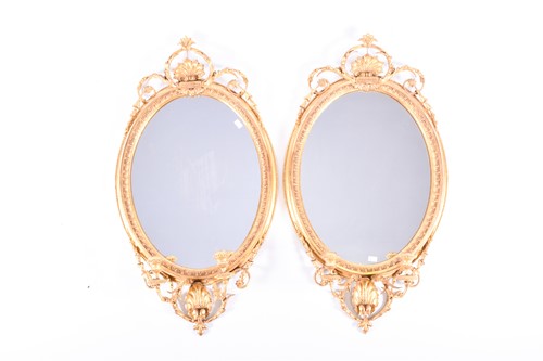 Lot 178 - A pair of 19th century carved giltwood and...