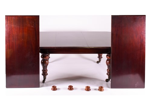 Lot 153 - A Victorian mahogany extending dining table,...