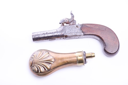 Lot 361 - A George III percussion muff pistol by Joseph...