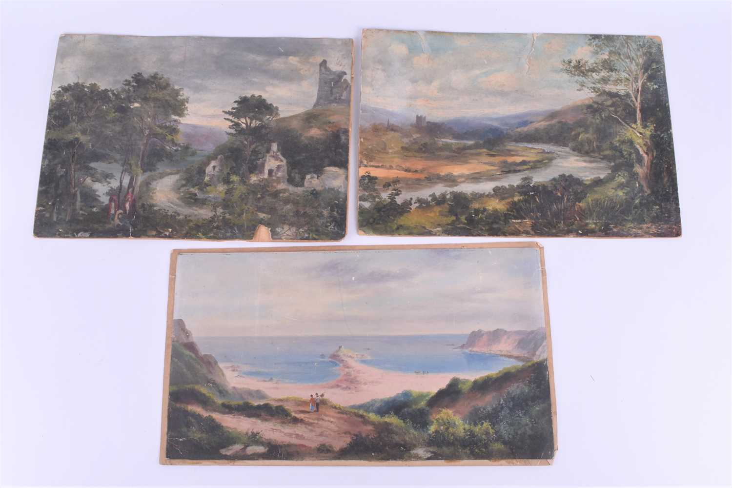 Lot 41 - Two 19th century oil paintings depicting Irish...