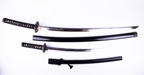 Lot 362 - A Japanese Katana and Wakizashi, 20th century,...