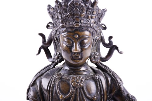 Lot 251 - A bronze Avalokitesvara, 18th/19th century,...