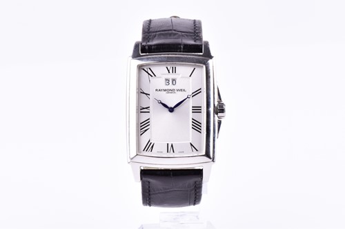Lot 422 - A gents Raymond Weil stainless steel watch,...