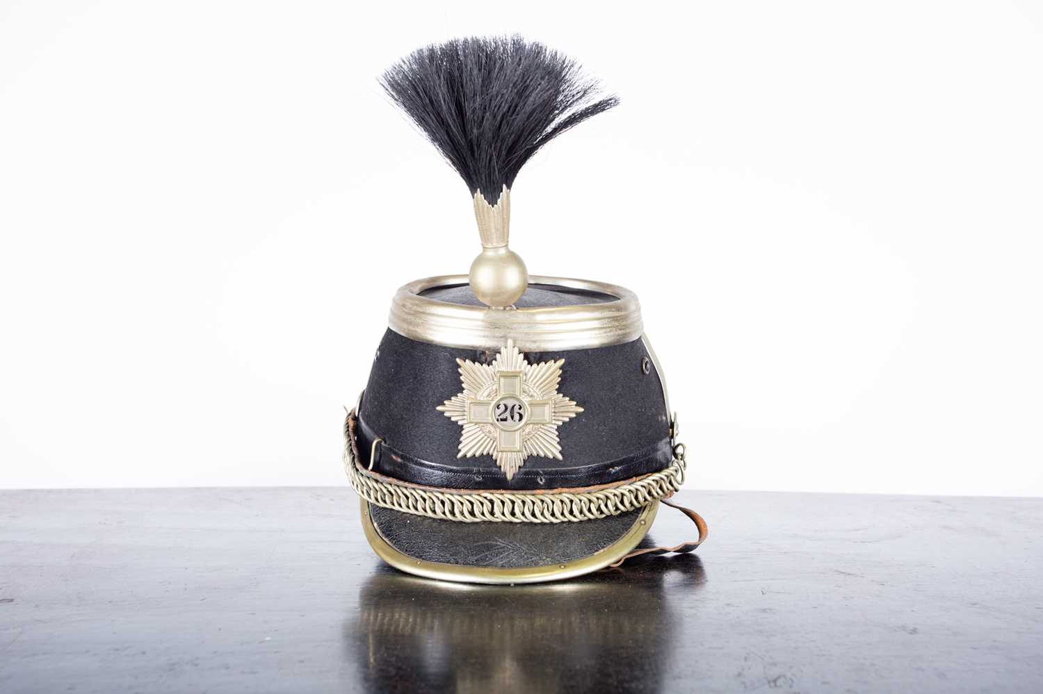 Lot 369 - A Swiss Army 1898 model Dragoons Shako, the...