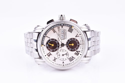 Lot 447 - A Roberto Cavalli stainless steel automatic...