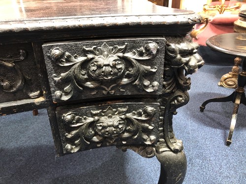 Lot 158 - A large Victorian style carved and stained oak...