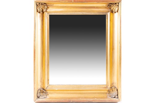 Lot 177 - A 19th century gilt framed wall mirror, with...