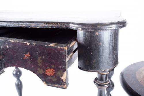 Lot 229 - An Japanese Edo period black lacquer writing...