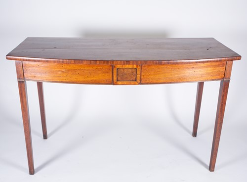 Lot 150 - A George III mahogany bow-front serving table,...