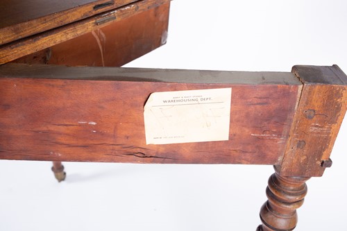 Lot 170 - A Regency mahogany foldover tea table, with...