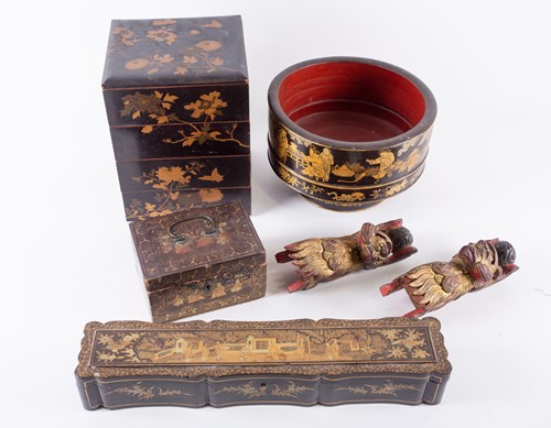 Lot 206 - A Japanese lacquered pedestal bowl, circa 1900,...