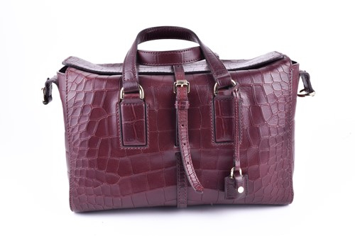 Lot 360 - A Mulberry Burgundy Classic Tote Bag in faux...