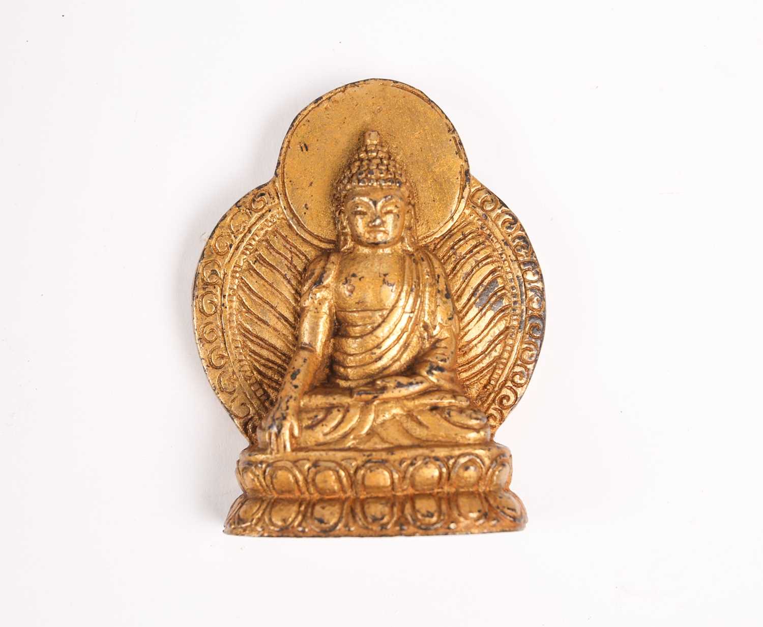 Lot 208 - A Tibetan gilt bronze figure of Buddha...