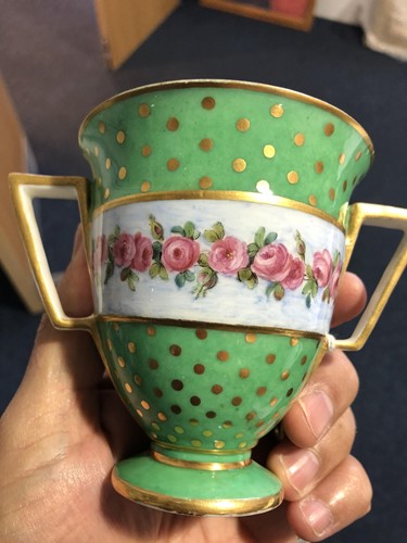 Lot 297 - A late 18th century Serves two handled cup,...
