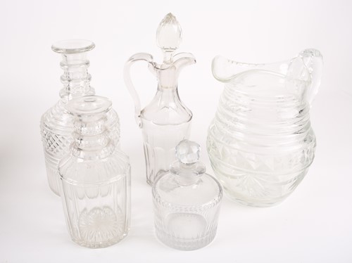 Lot 371 - A small collection of early 19th cut glass,...