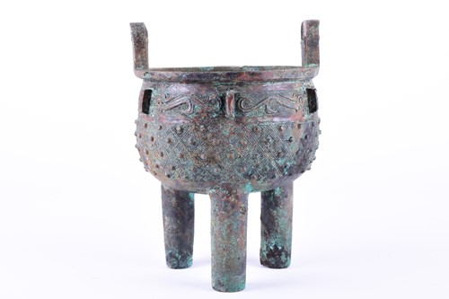 Lot 284 - 中国，青铜鼎一件，商代晚期 - 西周早期
