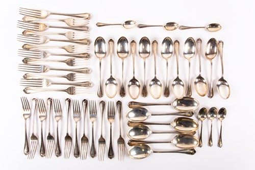 Lot 495 - A collection of silver flatware, by Charles...