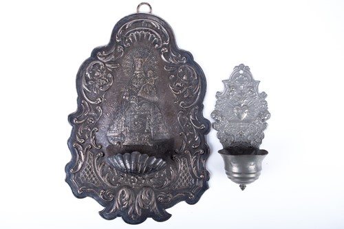 Lot 422 - A 19th century (possibly Spanish) white metal...