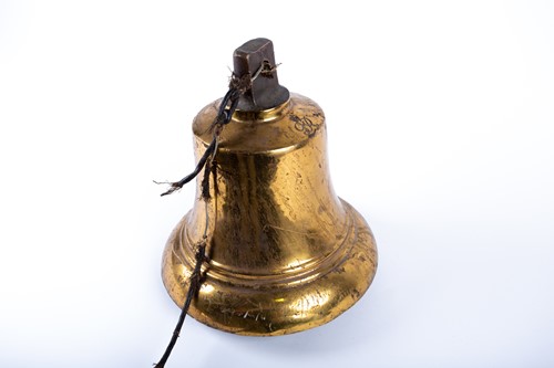 Lot 274 - A George VI bronze bell, impressed "GRVI" with...