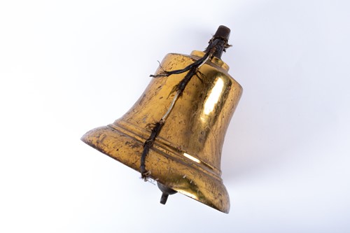 Lot 274 - A George VI bronze bell, impressed "GRVI" with...