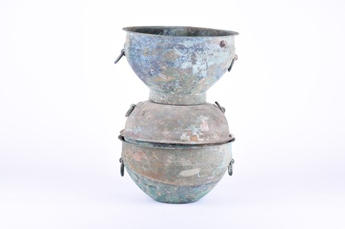 Lot 158 - 中国，青铜甗一件，西安，汉（206BC - 220AD）