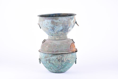 Lot 158 - 中国，青铜甗一件，西安，汉（206BC - 220AD）