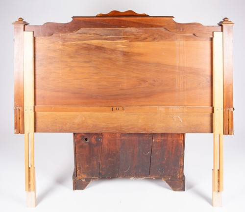 Lot 140 - A 20th century French single bed headboard,...