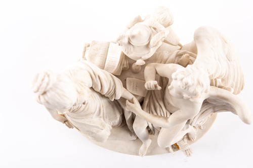 Lot 445 - Sevres: a biscuit porcelain figure group,...