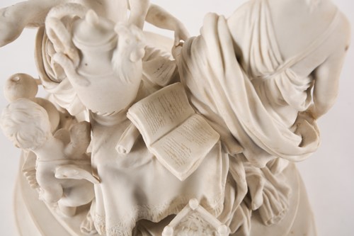 Lot 445 - Sevres: a biscuit porcelain figure group,...