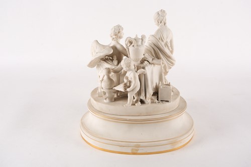 Lot 445 - Sevres: a biscuit porcelain figure group,...