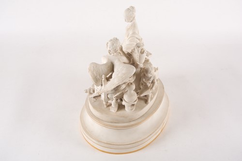 Lot 445 - Sevres: a biscuit porcelain figure group,...