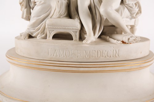 Lot 445 - Sevres: a biscuit porcelain figure group,...