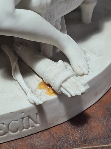 Lot 445 - Sevres: a biscuit porcelain figure group,...