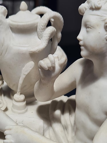 Lot 445 - Sevres: a biscuit porcelain figure group,...