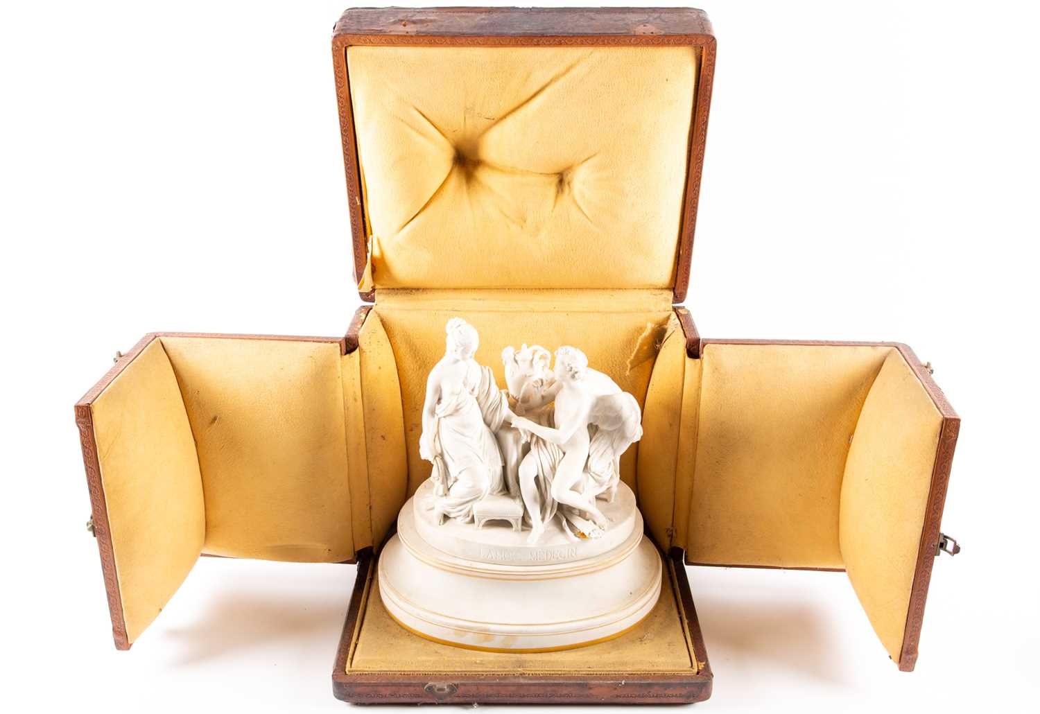 Lot 445 - Sevres: a biscuit porcelain figure group,...