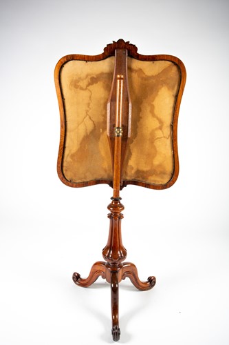 Lot 109 - A fine Victorian mahogany pole screen, with...