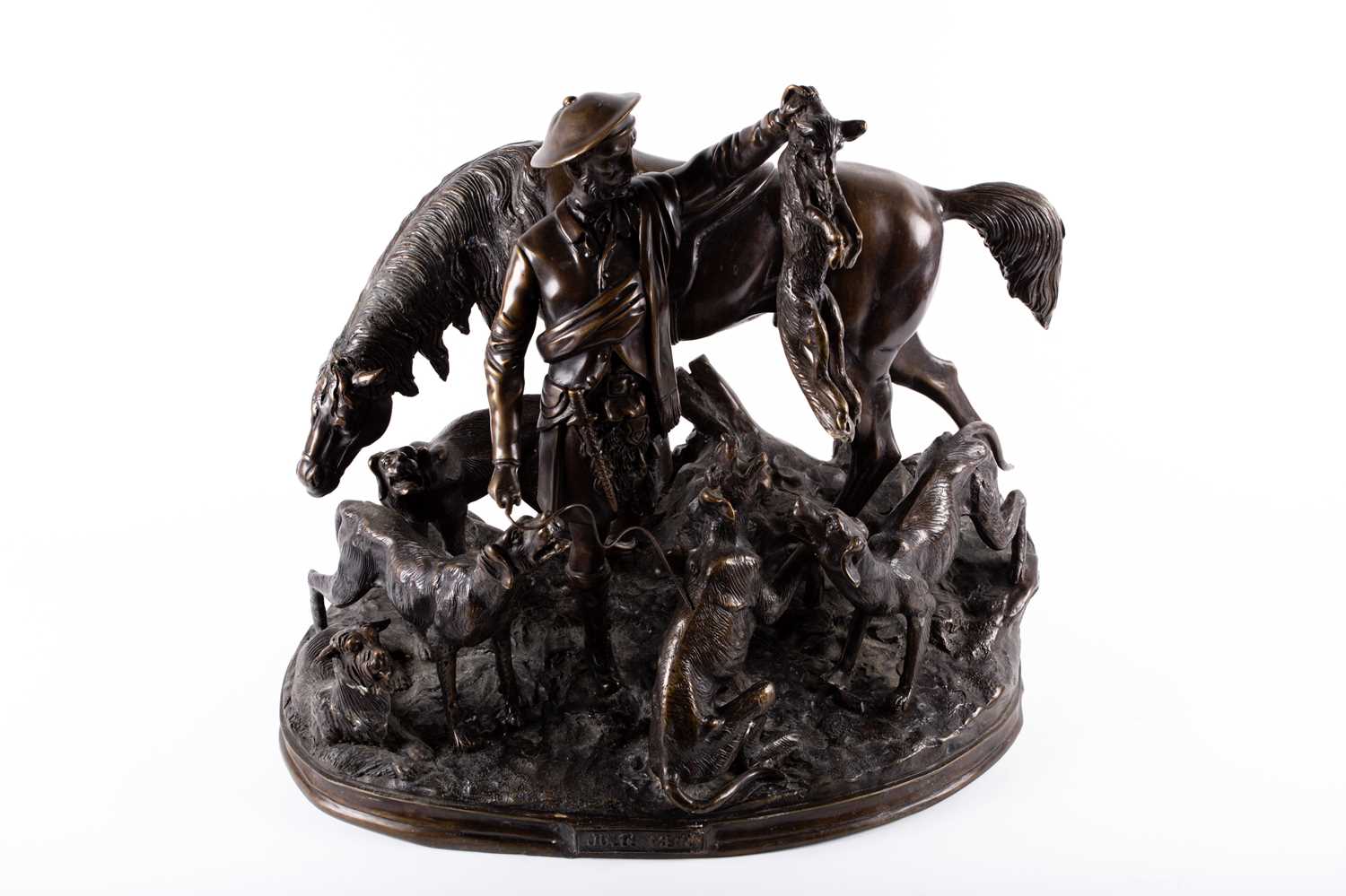 Lot 232 - After Pierre Jules Mene: a patinated bronze...
