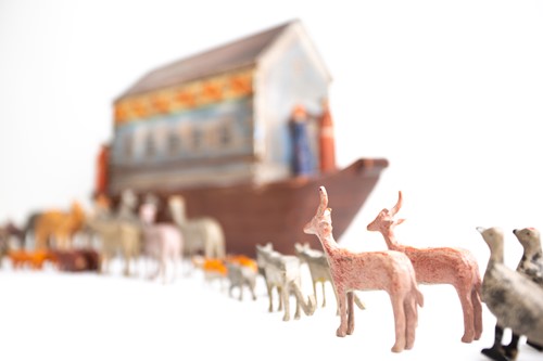Lot 266 - A mid-19th century German Noah's Ark toy, in...