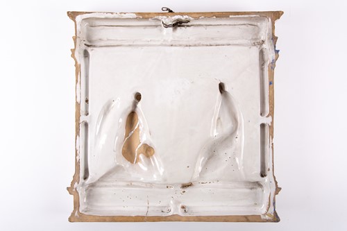 Lot 349 - An Italian Cantagalli tin glazed wall plaque, '...