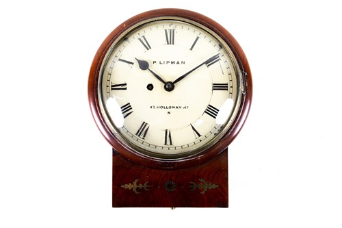 Lot 325 - A 19th-century drop dial clock of diminutive...